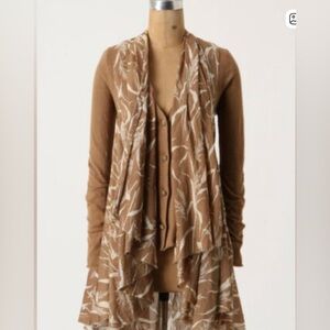 Anthropologie Knitted and Knotted Recall the Willow Cardigan